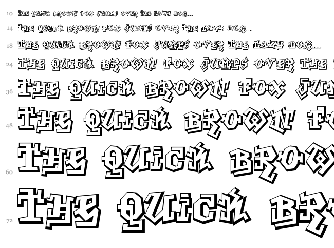 Graffiti Treat font waterfall